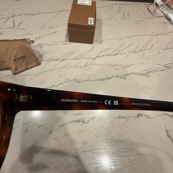 BURBERRY BE 4345 331613 Light Havana Plastic Square Sunglasses Brown Gradient - Picture 8 of 16